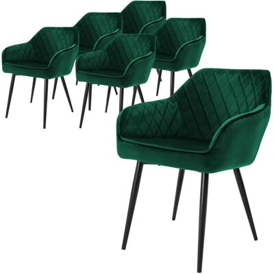Ciemnozielone krzesła do jadalni z aksamitu ML-Design - Nowoczesny styl Ciemnozielone krzesła do jadalni z aksamitu ML-Design - Nowoczesny styl