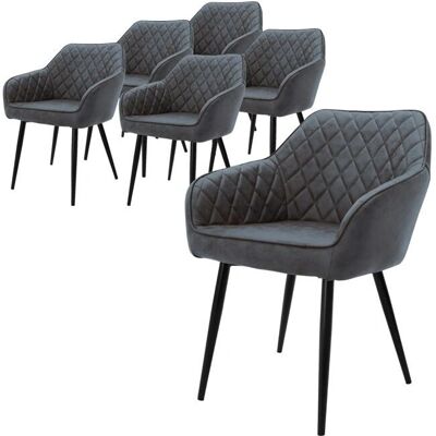ML-Design Zestaw 6 Krzeseł do Jadalni Antracyt - Krzesła do Jadalni ML-Design Zestaw 6 Krzeseł do Jadalni Antracyt - Krzesła do Jadalni