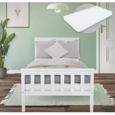 ML-Design Kinderbed met Matras - Massief Dennenhout, Eenvoudige Montage ML-Design Kinderbed met Matras - Massief Dennenhout, Eenvoudige Montage