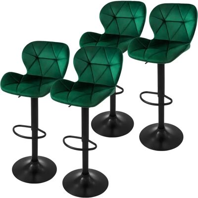 ML-Design Aksamitowe Regulowane Krzesła Barowe Zestaw 4 ML-Design Aksamitowe Regulowane Krzesła Barowe Zestaw 4