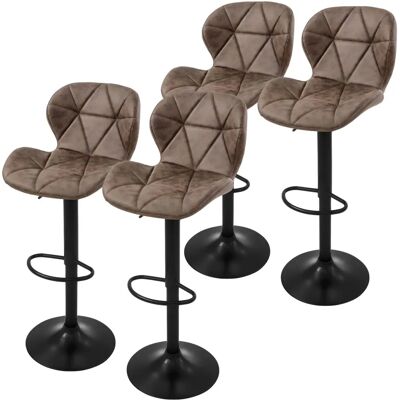 ML-Design Tabourets de Bar en Cuir Synthétique Marron - Hauteur Réglable, Support Ergonomique - Publicité ML-Design Tabourets de Bar en Cuir Synthétique Marron - Hauteur Réglable, Support Ergonomique - Publicité