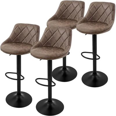ML-Design - 4 Baarituolit Synteettisestä Nahasta Ruskea - Baarikalusteet ML-Design - 4 Baarituolit Synteettisestä Nahasta Ruskea - Baarikalusteet