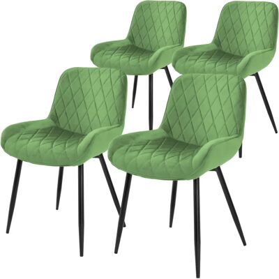 ML-DESIGN Ensemble 4 Chaises Vert Sauge Velours - Chaises de Salle à Manger - Publicité ML-DESIGN Ensemble 4 Chaises Vert Sauge Velours - Chaises de Salle à Manger - Publicité