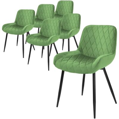 ML-Design Ensemble 6 Chaises Velours - Mod. Rétro/Moderne - Publicité ML-Design Ensemble 6 Chaises Velours - Mod. Rétro/Moderne - Publicité