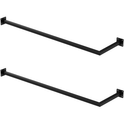 ML-Design Set 2x Wandhaken L-Form Stahl Schwarz ML-Design Set 2x Wandhaken L-Form Stahl Schwarz