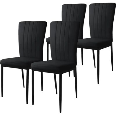 ML-DESIGN Ensemble de 4 Fauteuils en Velours - Moderne & Ergonomique - Publicité ML-DESIGN Ensemble de 4 Fauteuils en Velours - Moderne & Ergonomique - Publicité