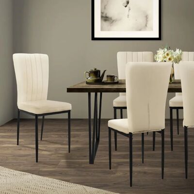 ML-DESIGN Ensemble 4 Chaises Velours - Mobilier Moderne - Publicité ML-DESIGN Ensemble 4 Chaises Velours - Mobilier Moderne - Publicité