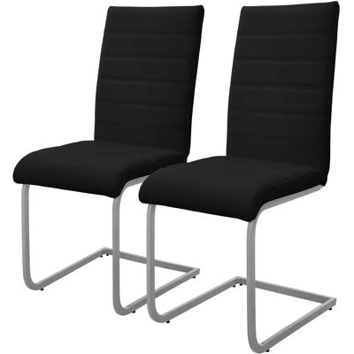 Chaises de salle à manger ML-DESIGN noires avec design cantilever - Mobilier de salle à manger - Publicité Chaises de salle à manger ML-DESIGN noires avec design cantilever - Mobilier de salle à manger - Publicité