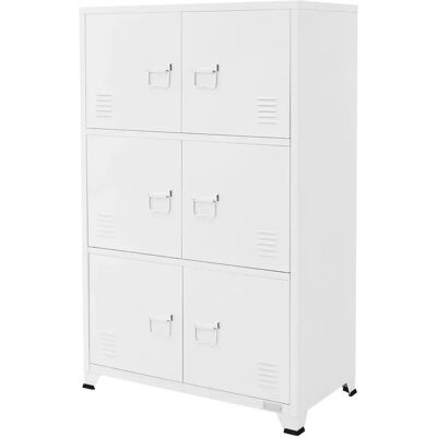 ML-Design Szafa Biurowa - Stal, 75x40x120cm, Biały ML-Design Szafa Biurowa - Stal, 75x40x120cm, Biały