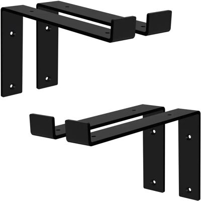 ML-Design Set van 4 Plankdragers - Zwart - Metaal - Tot 50kg ML-Design Set van 4 Plankdragers - Zwart - Metaal - Tot 50kg
