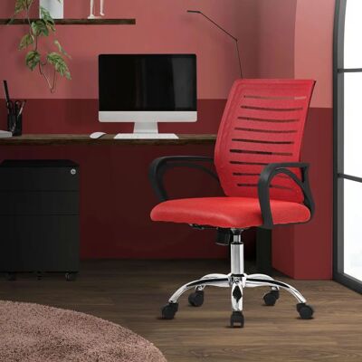 Ergonomiczne Krzesło Biurowe ML-Design - Regulowane Siatka - Czerwony Ergonomiczne Krzesło Biurowe ML-Design - Regulowane Siatka - Czerwony
