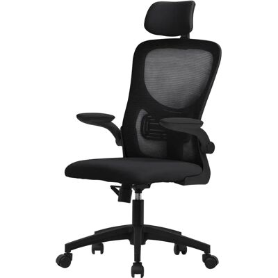Ergonomiczne krzesło biurowe ML Design z regulowanym zagłówkiem i siatkowym oparciem - Krzesło biurowe Ergonomiczne krzesło biurowe ML Design z regulowanym zagłówkiem i siatkowym oparciem - Krzesło biurowe