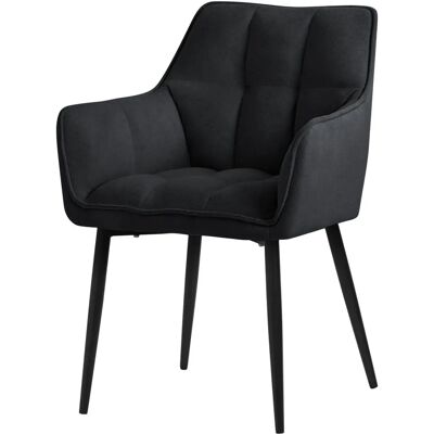ML-Design Nowoczesne czarne ergonomiczne krzesło do jadalni z podłokietnikami ML-Design Nowoczesne czarne ergonomiczne krzesło do jadalni z podłokietnikami