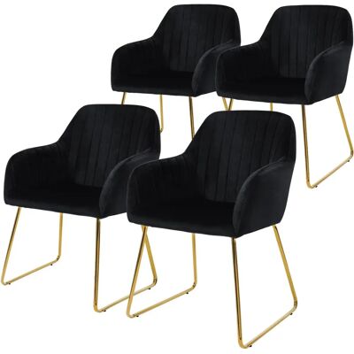 ML-Design Krzesła do jadalni z aksamitu - Zestaw 4 - Nowoczesne i wygodne ML-Design Krzesła do jadalni z aksamitu - Zestaw 4 - Nowoczesne i wygodne