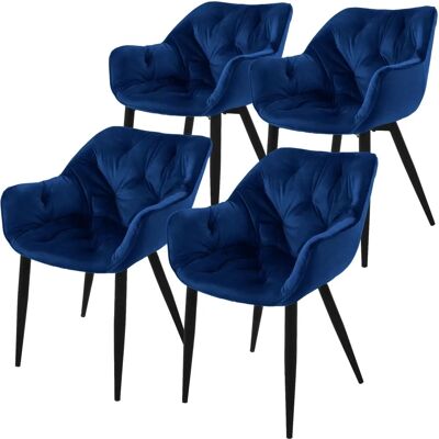 Chaises de Salle à Manger ML-Design en Velours - Ergonomiques & Stables - Lot de 4 - Publicité Chaises de Salle à Manger ML-Design en Velours - Ergonomiques & Stables - Lot de 4 - Publicité