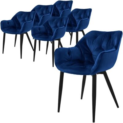 ML-Design Zestaw 8 Krzeseł do Jadalni z Aksamitu - Krzesła do Jadalni ML-Design Zestaw 8 Krzeseł do Jadalni z Aksamitu - Krzesła do Jadalni