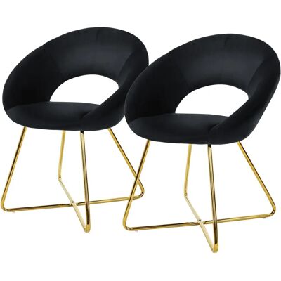 ML-DESIGN Chaises de Velours Noires - Ergonomiques, Modernes - Publicité ML-DESIGN Chaises de Velours Noires - Ergonomiques, Modernes - Publicité