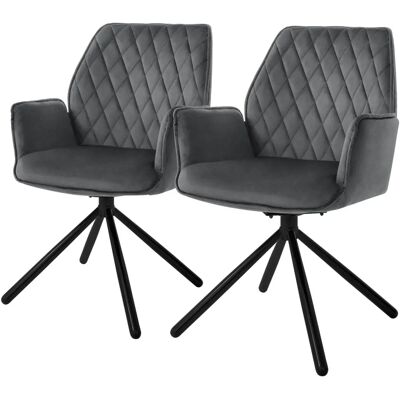 ML-Design draaistoelen - Fluweel Antraciet - Modern & Ergonomisch ML-Design draaistoelen - Fluweel Antraciet - Modern & Ergonomisch