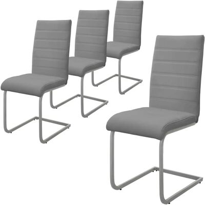 ML-DESIGN Zestaw 4 Szklanek Szare - Krzesła do jadalni ML-DESIGN Zestaw 4 Szklanek Szare - Krzesła do jadalni