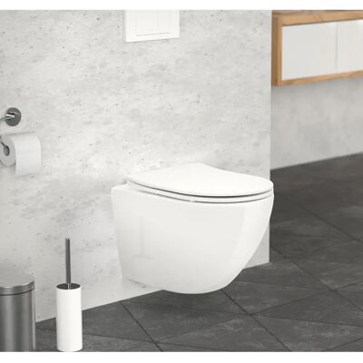 Luxebath Ścienne Toaleta z Ceramiki - Spłukiwanie Tornado - Softclose, Nano Powłoka Luxebath Ścienne Toaleta z Ceramiki - Spłukiwanie Tornado - Softclose, Nano Powłoka