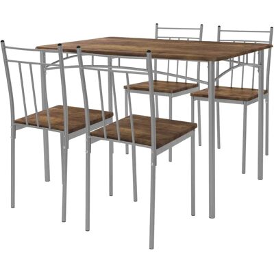 ML-DESIGN Table à Manger avec 4 Chaises - Ensemble Vintage en Bois pour 4 - Publicité ML-DESIGN Table à Manger avec 4 Chaises - Ensemble Vintage en Bois pour 4 - Publicité
