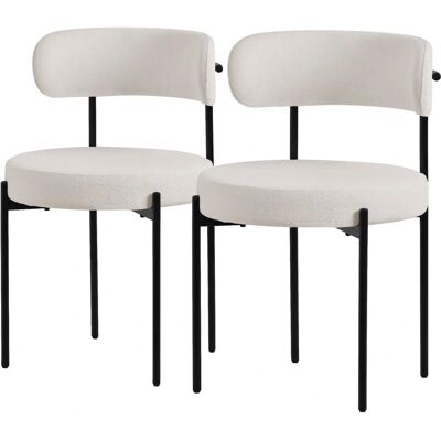 Ensemble de 2 Chaises de Salle à Manger en Tissu Peluche - Chaises de Salle à Manger - Publicité Ensemble de 2 Chaises de Salle à Manger en Tissu Peluche - Chaises de Salle à Manger - Publicité