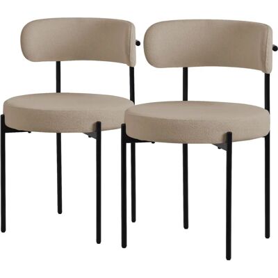 Chaises de salle à manger ML-DESIGN - Tissu peluche marron & Structure en métal moderne - Publicité Chaises de salle à manger ML-DESIGN - Tissu peluche marron & Structure en métal moderne - Publicité