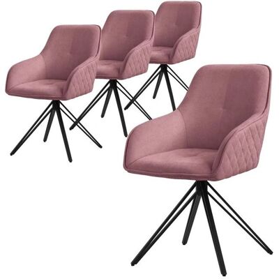 ML-DESIGN Różowe obrotowe krzesła do jadalni ML-DESIGN Różowe obrotowe krzesła do jadalni