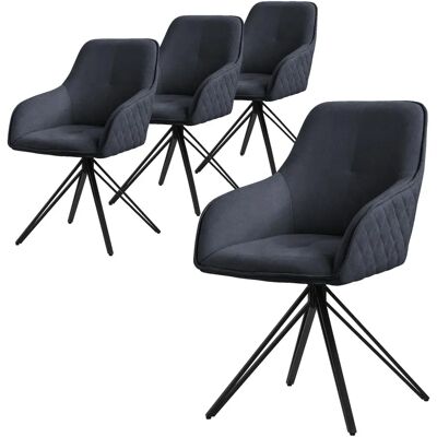 ML-DESIGN Krzesło biurowe - Obrotowe 360°, Czarny, Tapicerowane, Nowoczesny Styl ML-DESIGN Krzesło biurowe - Obrotowe 360°, Czarny, Tapicerowane, Nowoczesny Styl