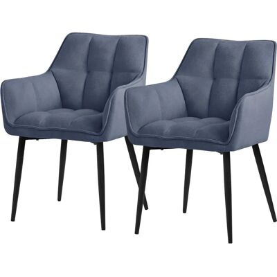 Zestaw 2 Krzeseł do Jadalni ML-Design Niebieski Nowoczesny Styl Zestaw 2 Krzeseł do Jadalni ML-Design Niebieski Nowoczesny Styl