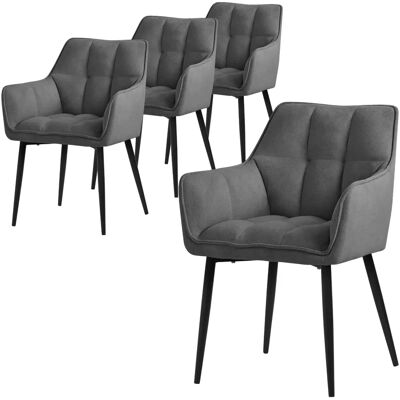 ML-DESIGN Ciemnoszara krzesło do jadalni - Krzesło do jadalni ML-DESIGN Ciemnoszara krzesło do jadalni - Krzesło do jadalni