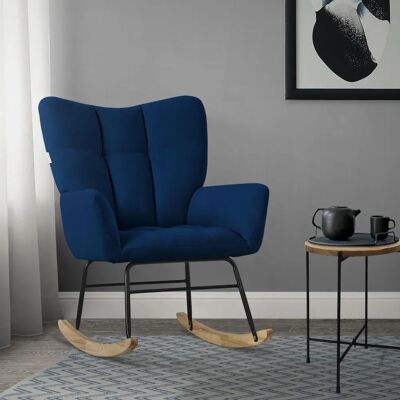 ML-DESIGN Tummansininen keinutuoli pehmeällä peitteellä - Tuoli ML-DESIGN Tummansininen keinutuoli pehmeällä peitteellä - Tuoli