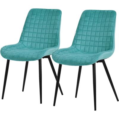 ML-DESIGN Ensemble de 2 Chaises de Salle à Manger en Velours - Design Moderne Ergonomique - Publicité ML-DESIGN Ensemble de 2 Chaises de Salle à Manger en Velours - Design Moderne Ergonomique - Publicité