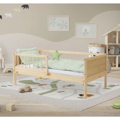 ML-DESIGN Lit Bébé - 70x140cm Beige Naturel - Transition Sûre - Publicité ML-DESIGN Lit Bébé - 70x140cm Beige Naturel - Transition Sûre - Publicité