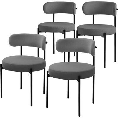 ML-DESIGN Chaises de salle à manger en tissu de peluche gris - Chaises de salle à manger - Publicité ML-DESIGN Chaises de salle à manger en tissu de peluche gris - Chaises de salle à manger - Publicité