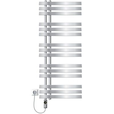 LUXEBATH - Iron - 500 x 1200 mm - Chrome - Elektryczny grzejnik do ręczników LUXEBATH - Iron - 500 x 1200 mm - Chrome - Elektryczny grzejnik do ręczników