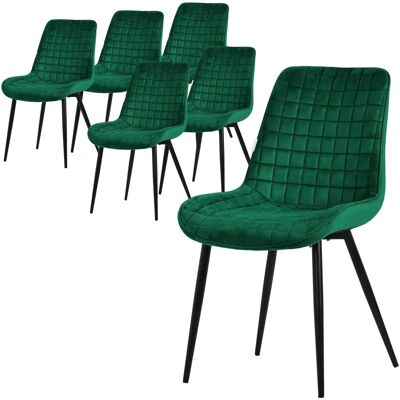 ML-DESIGN 6X Chaises de salle à manger vert foncé ergonomiques - Chaises de salle à manger - Publicité ML-DESIGN 6X Chaises de salle à manger vert foncé ergonomiques - Chaises de salle à manger - Publicité