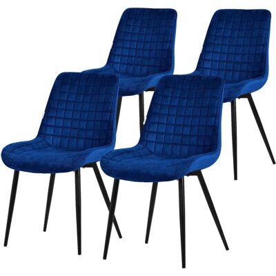 ML-DESIGN Ensemble de 4 Chaises Velours - Moderne, Confortable, Élégante - Publicité ML-DESIGN Ensemble de 4 Chaises Velours - Moderne, Confortable, Élégante - Publicité