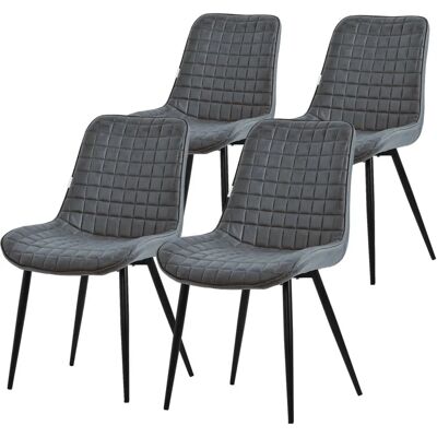 ML-DESIGN Zestaw 4 krzeseł - Antracyt ML-DESIGN Zestaw 4 krzeseł - Antracyt