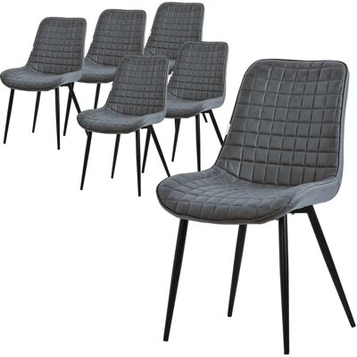 ML-DESIGN 6 ergonomiczne krzesła do jadalni - Antracyt ML-DESIGN 6 ergonomiczne krzesła do jadalni - Antracyt