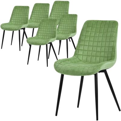 ML-DESIGN Ensemble de 6 Chaises en Velours avec Pieds en Métal Noir - Publicité ML-DESIGN Ensemble de 6 Chaises en Velours avec Pieds en Métal Noir - Publicité