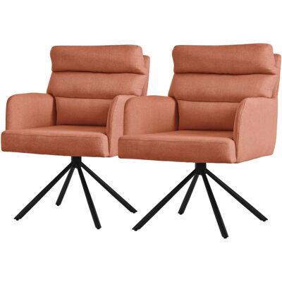 ML-Design 2x Pomarańczowe Obracane Krzesła do Jadalni - Nowoczesne i Wygodne ML-Design 2x Pomarańczowe Obracane Krzesła do Jadalni - Nowoczesne i Wygodne