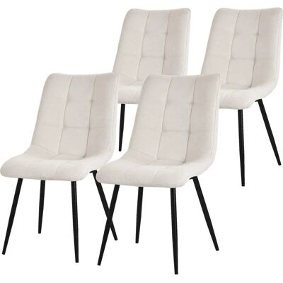 ML-Design Zestaw 4 Beige Krzeseł do Jadalni - Ergonomiczne i Wytrzymałe ML-Design Zestaw 4 Beige Krzeseł do Jadalni - Ergonomiczne i Wytrzymałe