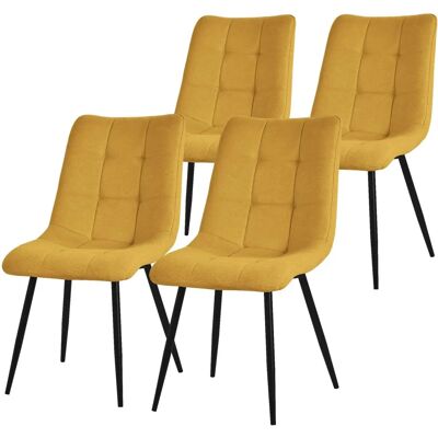 ML-DESIGN Żółte musztardowe krzesła do jadalni - Krzesła ML-DESIGN Żółte musztardowe krzesła do jadalni - Krzesła