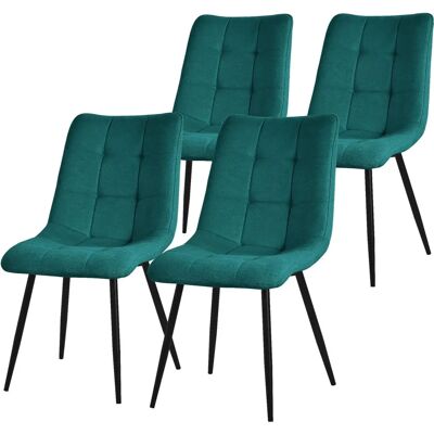 ML-DESIGN Zestaw 4 Krzeseł do Jadalni Petrol - Nowoczesne, Wygodne, Trwałe ML-DESIGN Zestaw 4 Krzeseł do Jadalni Petrol - Nowoczesne, Wygodne, Trwałe