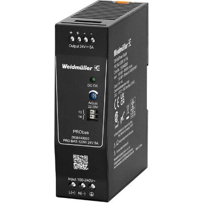 Weidmüller PRO BAS 120W 24V 5A Alimentation - Alimentation électrique - Publicité Weidmüller PRO BAS 120W 24V 5A Alimentation - Alimentation électrique - Publicité