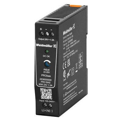Weidmüller Weid 2838500000 - Power Supply Unit - 24V, 30W Weidmüller Weid 2838500000 - Power Supply Unit - 24V, 30W