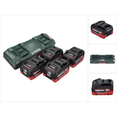 Metabo 18V Werkzeugakku + Doppelladegerät - 4x 10Ah LiHD & CAS System Metabo 18V Werkzeugakku + Doppelladegerät - 4x 10Ah LiHD & CAS System
