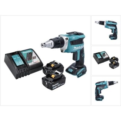 Makita DFS 452 Akkuschrauber Brushless - 2x 5,0 Ah Akkus - Schnellladegerät Makita DFS 452 Akkuschrauber Brushless - 2x 5,0 Ah Akkus - Schnellladegerät