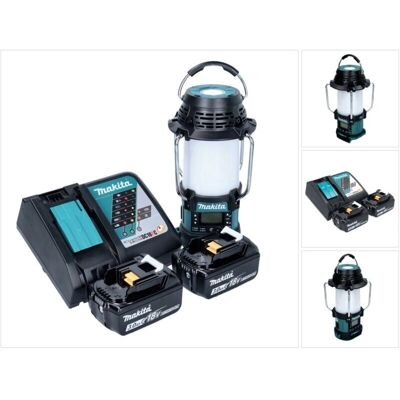 Radio de chantier sans fil Makita DMR056RF avec lanterne - IP65 Radio de chantier sans fil Makita DMR056RF avec lanterne - IP65